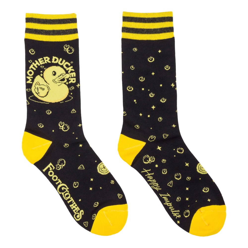 Footclothes - Mother Ducker Sokken - Zwart/Geel